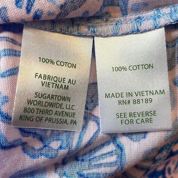 Lilly Pulitzer Haydn T-Shirt Dress Ocean Print L - Picture 8 of 10